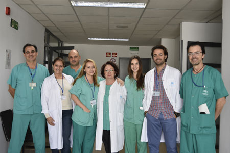 Compañeros de la UGC ORL intercentros del Hospital Universitario Reina Sofía de Córdoba